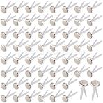 300Pcs Alloy Brads, Scrapbooking, Photo Album, Embellishment Wedding Supplies, Children Puppy Dolls Decoration, Paper Cards DIY, Flat Round, Platinum, 18x8mm(FIND-GF0009-77G)