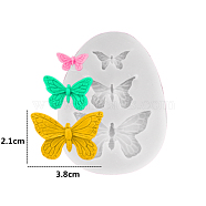 Food Grade Silicone Molds, Fondant Molds, For DIY Cake Decoration, Chocolate, Candy, Butterfly Pattern, 73x55x7mm, Inner Diameter: 21x38mm(HUDU-PW0001-149D)
