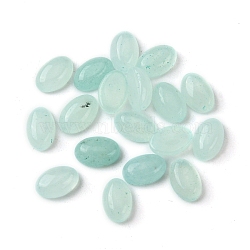 Natural White Jade Cabochons, Oval, Dyed, Pale Turquoise, 6x4x2~2.5mm(G-A094-01A-30)