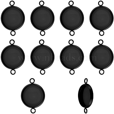 40Pcs Stainless Steel Cabochon Connector Settings(STAS-BBC0006-78B)-1