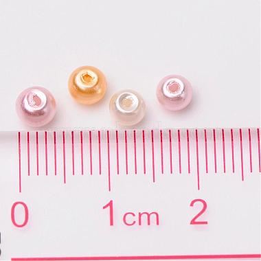 À peine mix rose perles perles de verre nacrées(HY-X006-4mm-01)-4