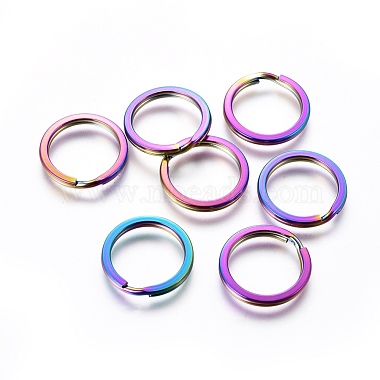 Multi-color Ring Stainless Steel Split Key Rings