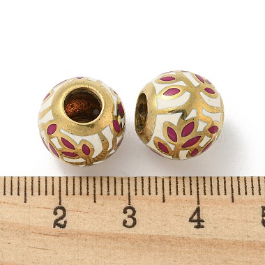 Brass Enamel European Beads(FIND-E044-09G-01)-3