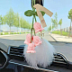 2Pcs Crochet Lily of The Valley Polyester Car Hanging Pendant(HJEW-FG0001-14B)-5