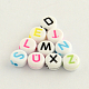 Opaque Acrylic Flat Round Beads(X-SACR-Q100-M032)-1
