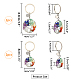 4Pcs 2 Style Natural Mixed Stone Keychains(KEYC-FH0001-13)-2