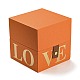 正方形の愛のプリントの段ボール紙のギフトボックス(CON-G019-01C)-2