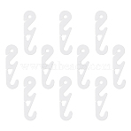 Adjustable Plastic Mouth Cover Hook Ear Cord, White, 53x15mm(AJEW-TA0017-04)