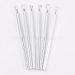Pottery Ceramics Ribbon Sculpting Tools Set, Pottery Clay Sculpture Caving Scraper Craft Modelling Tools, Raw(Unplated), 12.2~12.6x0.6~1cm, 6pcs/set(TOOL-WH0064-01)