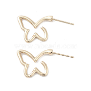 Butterfly Alloy Studs Earrings for Women, with 304 Stainless Steel Pins, Light Gold, 14.5x2mm(EJEW-H309-11KCG)