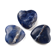 Heart Natural Sodalite Worry Stone, Anxiety Healing Thumb Stone, 19.5~20.5x20~20.5x5.8~6.8mm(G-C134-06A-27)