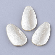 ABS Plastic Imitation Pearl Beads, Teardrop, Beige, 35x21x5mm, Hole: 1.8mm, about 187pcs/500g(OACR-T017-06)