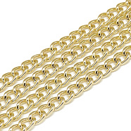 Unwelded Aluminum Curb Chains, Light Gold, 7.5x5.5x1.4mm(CHA-S001-028)