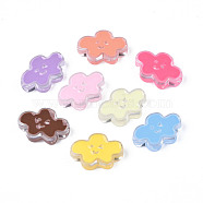 Transparent Acrylic Beads, with Enamel, Cloud, Mixed Color, 19.5x29.5x8mm, Hole: 3mm(TACR-S117-16)