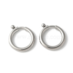 316 Surgical Stainless Steel Spring Gate Rings, Ring, Stainless Steel Color, 16x15.5x2.5mm, Hole: 11mm(STAS-H234-06P-02)