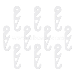 Adjustable Plastic Mouth Cover Hook Ear Cord, White, 53x15mm(AJEW-TA0017-04)