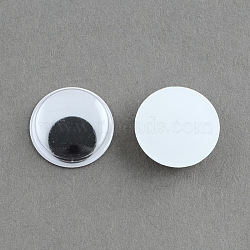 Black & White Wiggle Googly Eyes Cabochons DIY Scrapbooking Crafts Toy Accessories, Black, 20x5mm(KY-S002-20mm)