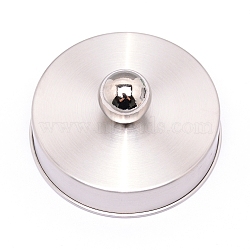 304 Stainless Steel Capping, Flat Round, Stainless Steel Color, 73.5x36mm, Inner Size: 70mm(STAS-WH0015-94P)