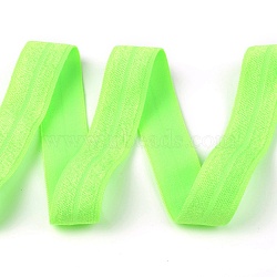 Plain Elastic Band, Webbing Garment Sewing Accessories, Lawn Green, 5/8 inch(15mm), about 50yards/roll(NWIR-O010-04D)