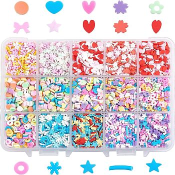 Olycraft Handmade Polymer Clay Nail Art Decoration, Fashion Nail Care, Mixed Shapes, Mixed Color, about 149g/set