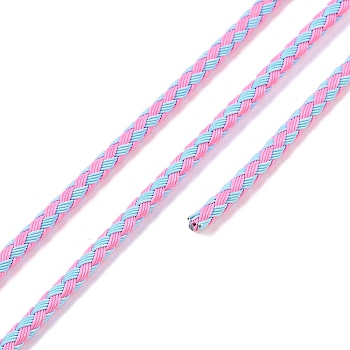 Braided Round Steel Wire, for DIY Bracelets, Pearl Pink, 3.2mm