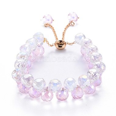 Pearl Pink Glass Bracelets