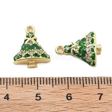 pendentifs en laiton à micro pavé de zircones cubiques sur le thème de Noël(KK-L228-30D-G)-3