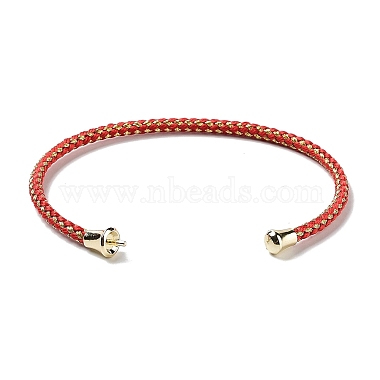 Orange Red Stainless Steel Cuff Bangles