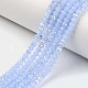 Chapelets de perles en verre galvanoplastique(X-EGLA-A034-J2mm-L03)-1