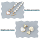ABS Plastic Pearl Heart Pendant Necklace with Beaded Chains & Dangle Stud Earrings(SJEW-AN0001-18)-3