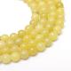 Round Dyed Natural Topaz Jade Bead Strands(G-R345-6mm-10)-1