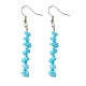 Synthetic Turquoise Chips Dangle Earrings with Glass(EJEW-JE04840-05)-1