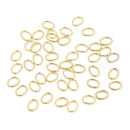 304 Stainless Steel Jump Rings, Closed Jump Rings, Oval, Real 18K Gold Plated, 3x4x0.4mm, Inner Diameter: 2x3mm(STAS-F221-46G-G)