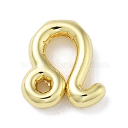 Brass Beads, Twelve Constellations, Real 18K Gold Plated, Leo, 19.5x17.5x4.5mm, Hole: 4x2mm(KK-F877-01G-02)