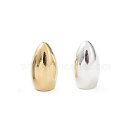2 Colors 201 Stainless Steel Cord End, Horse Eye, Golden & Silver Color, 7x4mm, Hole:2mm(STAS-P327-03-M)