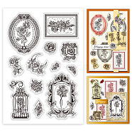 Custom PVC Plastic Clear Stamps, for DIY Scrapbooking, Photo Album Decorative, Cards Making, June Rose, 160x110x3mm(DIY-WH0448-0400)