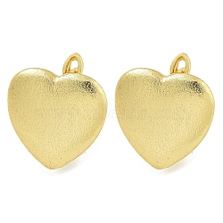 Heart Brass Hoop Earrings, Lead Free & Cadmium Free, Real 18K Gold Plated, 25x24.5mm(EJEW-Q390-09G)