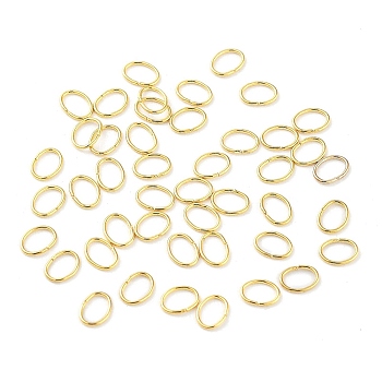 304 Stainless Steel Jump Rings, Closed Jump Rings, Oval, Real 18K Gold Plated, 3x4x0.4mm, Inner Diameter: 2x3mm