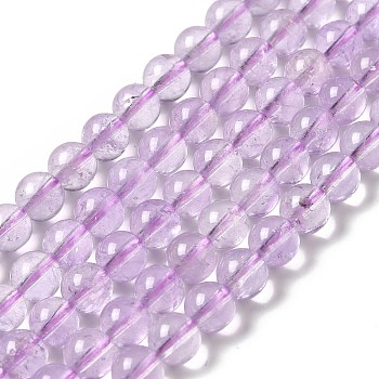Natural Amethyst Beads Strands, Grade AA, Round, 6.5mm, Hole: 0.8mm, about 61pcs/strand, 15.16''(38.5cm)