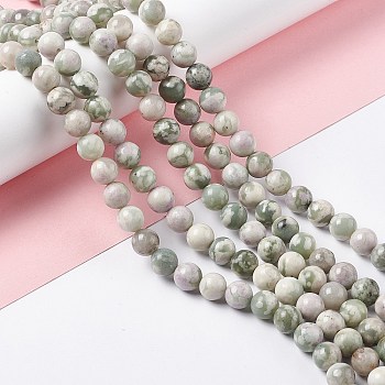 Natural Peace Jade Beads Strands, Round, 8mm, Hole: 1.2mm, about 46pcs/strand, 14.96 inch(38cm)