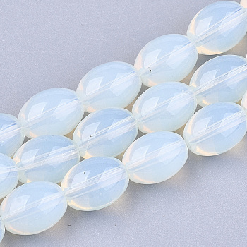Opalite Beads Strands, Oval, 11x8mm, Hole: 1mm, about 32pcs/strand, 13.7 inch