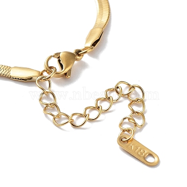 316 Surgical Stainless Steel Herringbone Chain Bracelet(BJEW-M305-02G)-3