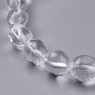Natural Quartz Crystal Bead Stretch Bracelets(BJEW-K213-28)-3