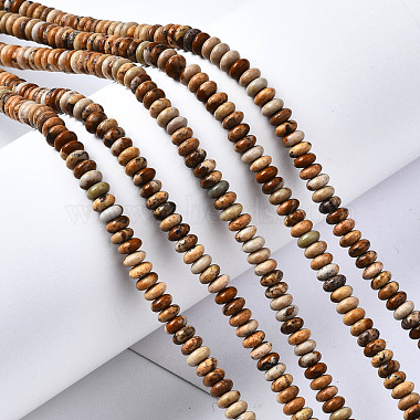Chapelets de perles en jaspe avec images naturelles(G-S366-094)-4