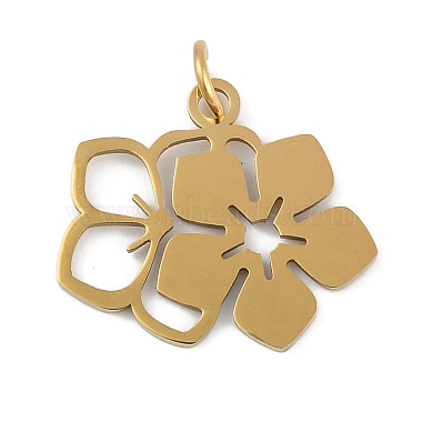 Golden Flower 304 Stainless Steel Pendants