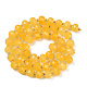 brins de perles d'agate jaune naturelle (teintes et chauffées)(G-H057-A14-03)-3