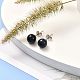 Natural & Synthetic Gemstone Bead Stud Earrings for Women or Men(EJEW-JE04626)-4
