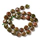 Natural Unakite Beads Strands(G-H005-B11-01)-3