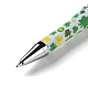 Clover Pattern Plastic Beadable Pens(AJEW-P115-01B)-3