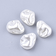 ABS Plastic Imitation Pearl Beads, Nuggets, Creamy White, 16.5x13x10mm, Hole: 1.8mm(X-OACR-T017-15)
